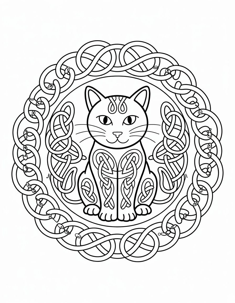 Celtic Cat Mandala